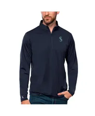 【送料無料】 アンティグア メンズ パーカー・スウェット アウター Mens Navy Seattle Mariners Tribute QuarterZip Pullover Top Navy