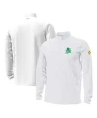 【送料無料】 アンダーアーマー メンズ パーカー・スウェット アウター Mens White Notre Dame Fighting Irish All Fight Motion QuarterZip Sweatshirt White