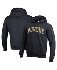【送料無料】 チャンピオン メンズ パーカー・スウェット アウター Mens Black Purdue Boilermakers Basic Arch Fleece Pullover Hoodie Black