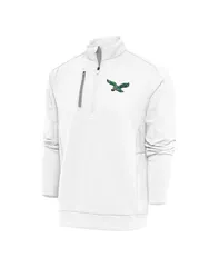 【送料無料】 アンティグア メンズ パーカー・スウェット アウター Mens White Philadelphia Eagles Team Logo Throwback Generation QuarterZip Pullover Top White