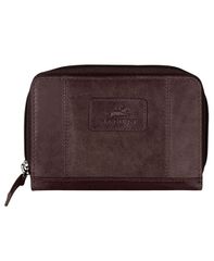 [Free Shipping] Mancini Women's Casablanca Collection RFID Secure Small Clutch Wallet Brown
