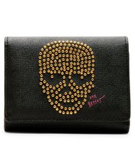 [무료 배송] 베찌 존슨 여성 지갑 액세서리 Skull Boss Trifold Wallet Black