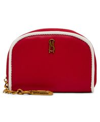 [무료 배송] 스티브 마덴 여성 지갑 액세서리 BjadezC Dome Card Holder Wallet Red