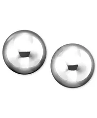 【送料無料】 イタリアン ゴールド レディース ピアス・イヤリング アクセサリー Gold Ball Stud Earrings 4mm in 14k Yellow White or Rose Gold White Gold