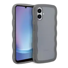 Casesmo Galaxy A25 5G ケース かわいい SC-53F スマホケース うねうね 透明 人気 全面保護 ギャラクシー A25 5G カバー 耐衝撃 滑り止め 薄型 軽量 TPU 波状フレーム 可愛い 落下防止 ワイヤレス充電対応，透明 ブ 0