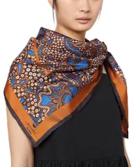 ウィークエンド マックスマーラ レディース アクセサリー マフラー・ストール・スカーフ シルク Weekend Max Mara Square Silk Scarf Hazelnut Brown ブラのサムネイル