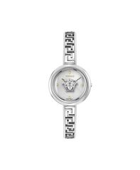 [Free Shipping] Versace Women's Medusa Eclipse Silver Stainless Steel Bracelet Watch 28mm Silver
