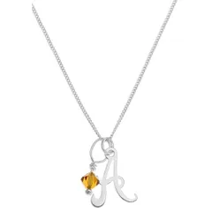 ビー ユー レディース アクセサリー ネックレス・チョーカー・ペンダントトップ Be You Sterling Silver Initial Cry Birthstone Pendant Silver シルバー