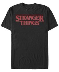 피프스 선 남성 탑스 티셔츠 로고 Fifth Sun Stranger Things Mens Solid Logo Left Chest Short Sleeve TShirt Black 블랙