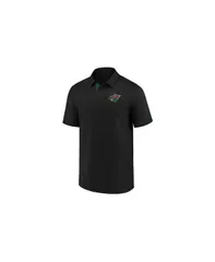 マジェスティック メンズ トップス ポロシャツ Majestic Minnesota Wild Mens Locker Room Performance Polo Black ブラックのサムネイル