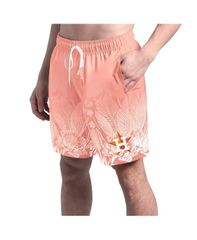 Margaritaville Men's Swimwear Shorts - Coral Houston Astros Lagoon Fiesta Swim Shorts