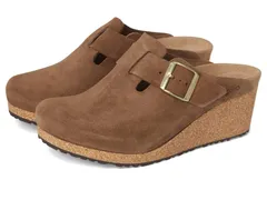 ビルケンシュトック レディース シューズ サンダル スエード Papillio by Birkenstock Fanny Wedge Clog Suede Dark Tea 1