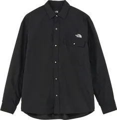 ザ・ノース・フェイス THE NORTH FACE アウトドア ロングスリーブヌプシシャツ ユニセックス 長袖 トップス 撥水加工 普段着 シンプル キャンプ ハイキング 静電防止ケア 胸ポケット付き ドットボタン仕様  NR62550 K ブラック