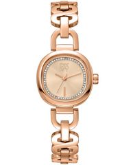 [Free Shipping] Donna Karan New York Women's Watch Accessory - Rose Gold Crystal Accented Dial Rose Gold Tone Stainless Steel