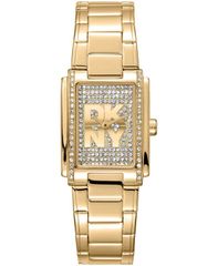[Free Shipping] Donna Karan New York Women's Watch Accessory: Crystal Dial, Crystal Accented Dial, Gold Tone Stainless Steel Bracelet Watch, 23 x 30mm