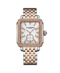 [Free Shipping] Stuhrling Women's Watch Accessory 4090 34mm Crystal Accented Rectangular Stainless Steel Bracelet