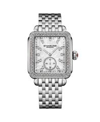 [Free Shipping] Stuhrling Women's Watch Accessory 4090 34mm Crystal Accented Rectangular Stainless Steel Bracelet