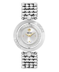 [Free Shipping] Versace Women's Eon Silver Stainless Steel Bracelet Watch 336mm Silver
