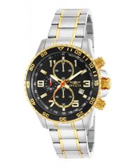 [Free Shipping] Invicta Men's Watch Accessory Mens Specialty Quartz Chronograph Black Dial Stainless Steel Bracelet Watch Black