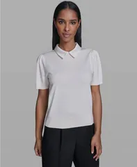 【送料無料】 カール ラガーフェルド レディース ニット・セーター アウター Womens Collared Sweater Bisqueのサムネイル