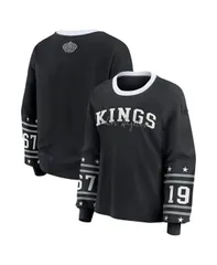【送料無料】 ウェア バイ エリン アンドルーズ レディース Tシャツ トップス Womens Black Los Angeles Kings LongSleeve Sport TShirt Black