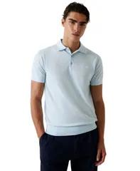 【送料無料】 ゲス メンズ ポロシャツ トップス Mens LexKnit Spread Collar Polo Shirt Pasadena Stoneのサムネイル