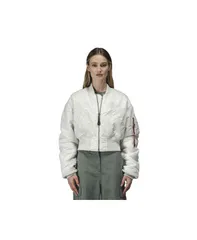 【送料無料】 アルファインダストリーズ レディース ジャケット・ブルゾン アウター Womens Cropped Ma1 Flight Jacket W Dune whiteのサムネイル