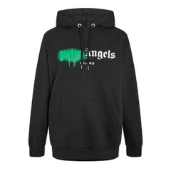 パーム・エンジェルス メンズ アウター パーカー・スウェット Palm Angels Mens Milano Pull Over Hoodie Black Green ブラックのサムネイル