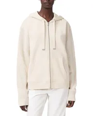 オールセインツ レディース アウター パーカー・スウェット ニット ALLSAINTS Amphie Knit Hoodie Tofu White ホワイト