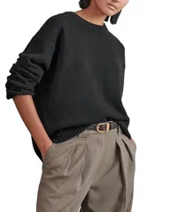 レイス レディース アウター ニット・セーター クルーネック REISS Ella Crewneck Sweater Black ブラック