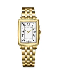 レイモンド ウィル レディース アクセサリー 腕時計 Raymond Weil Toccata Goldtone Rectangular Watch 23mm WhiteGold ホワイト