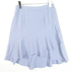 アースミュージック&エコロジー EARTH MUSIC & ECOLOGY フレア スカート 膝丈 フリル F ラベンダー kz9582