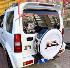 スズキ ジムニー Suzuki Jimny JB23 / JB33 / JB43 専用 リアスポイラー ホワイト塗装 ライト付き カスタム用 ウィング