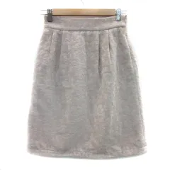 クチュールブローチ COUTURE BROOCH 台形スカート ギャザースカート ひざ丈 花柄 コーデュロイ 38 ライトベージュ /YS12