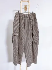 モンヴィンテージ ( 28 インチ) 女性用ストライプワイドフィットカーゴパンツ