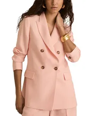 レイス レディース アウター ジャケット・ブルゾン REISS Magda Double Breasted Suit Jacket Pink ピンク