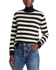 マジェスティック レディース アウター ニット・セーター モックネック Majestic Filatures Mock Neck Sweater Noirのサムネイル
