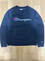L チャンピオン 裏起毛 ネイビー スウェット