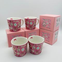 未使用 Piggy Girl ピギーガール スイーツデザイン マグカップ 4点 サンエックス San-x 2012 陶器 平成レトロ 日本製 TK86001 BOX入り