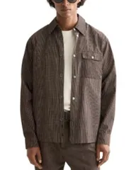 スコッチアンドソーダ レディース トップス シャツ リラックスフィット Scotch Soda Relaxed Fit Micro Check Structured Shirt Demitasse チのサムネイル