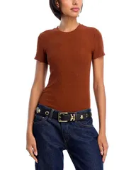 フレーム レディース トップス Tシャツ リブ FRAME Ribbed Tee Rust ラストのサムネイル
