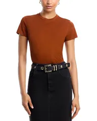 フレーム レディース トップス Tシャツ クルーネック FRAME Fitted Crewneck Tee Chestnutのサムネイル