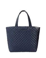 エムジーウォレス レディース バッグ トートバッグ MZ WALLACE Large Metro Tote Deluxe Ink LiquidGunmetal ガンメタルのサムネイル