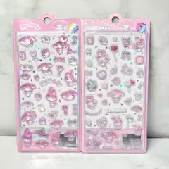 【正規品】マイメロ 2枚セット ドロップシール 3D立体 ぷくぷくシール 海外ライセンス品 シールセット