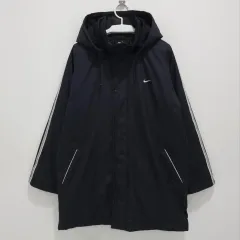 Nike(ナイキ） メンズ ロング丈ダウンパーカー ダウンジャケット ウインドブレーカー フード付き ジップアップパーカー ブルゾン ダウン 100 L