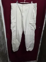 日本版 UNIQLO アイボリー カーゴ ジョガー パンツ