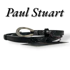 美品　Paul Stuart　435　レディースベルト　ブラック　極細タイプ