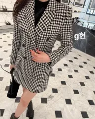 THE LAURENT 製作 ブラック パール ハウンドトゥースチェック セットアップ