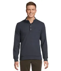 エルエルビーン メンズ アウター パーカー・スウェット モックネック フリース LLBean Katahdin Iron Works Bonded Waffleece Mock Neck Mariner Blue ブルー