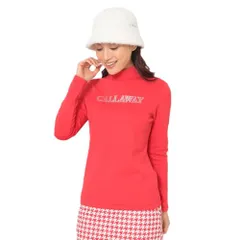 新品 [キャロウェイ] 長袖シャツ モックネック 裏起毛ダブルニット カルイシ（保温性、軽量、耐摩擦性） ストレッチ 保温性 シンプル ゴルフ C25233205 レディース